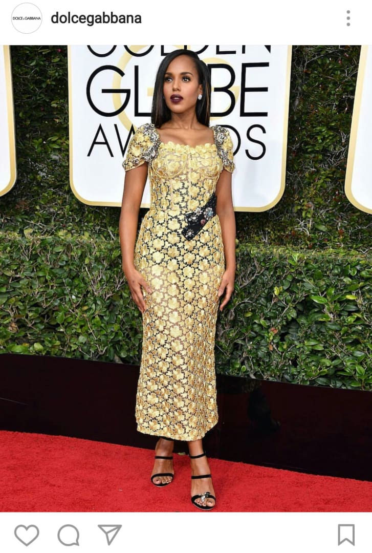 Kerry Washington in Dolce and Gabbana - Photo credit: Dolce and Gabbana Official IG @dolcegabbana