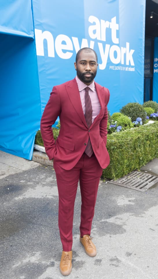 New York, NY USA - May 4, 2016: Darrelle Revis poses during preview at Art New York 2016 art fair on Pier 94 (Photo Credit: Lev Radin )
