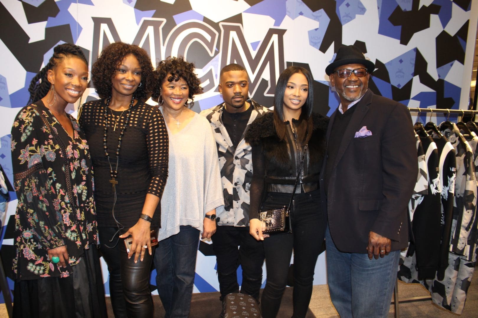 Brandy, guest, Sandra Norwood, Ray J, Princess Love, Ray Sr- Photo credit Jonell Whitt via Steed Media 