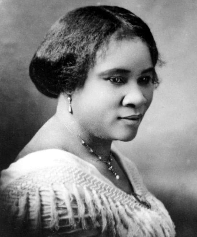 CIRCA 1914: Madam C.J. Walker (Sarah Breedlove) the first female self made millionaire in the world poses for a portrait circa 1914. (Photo by Michael Ochs Archives/Getty Images)