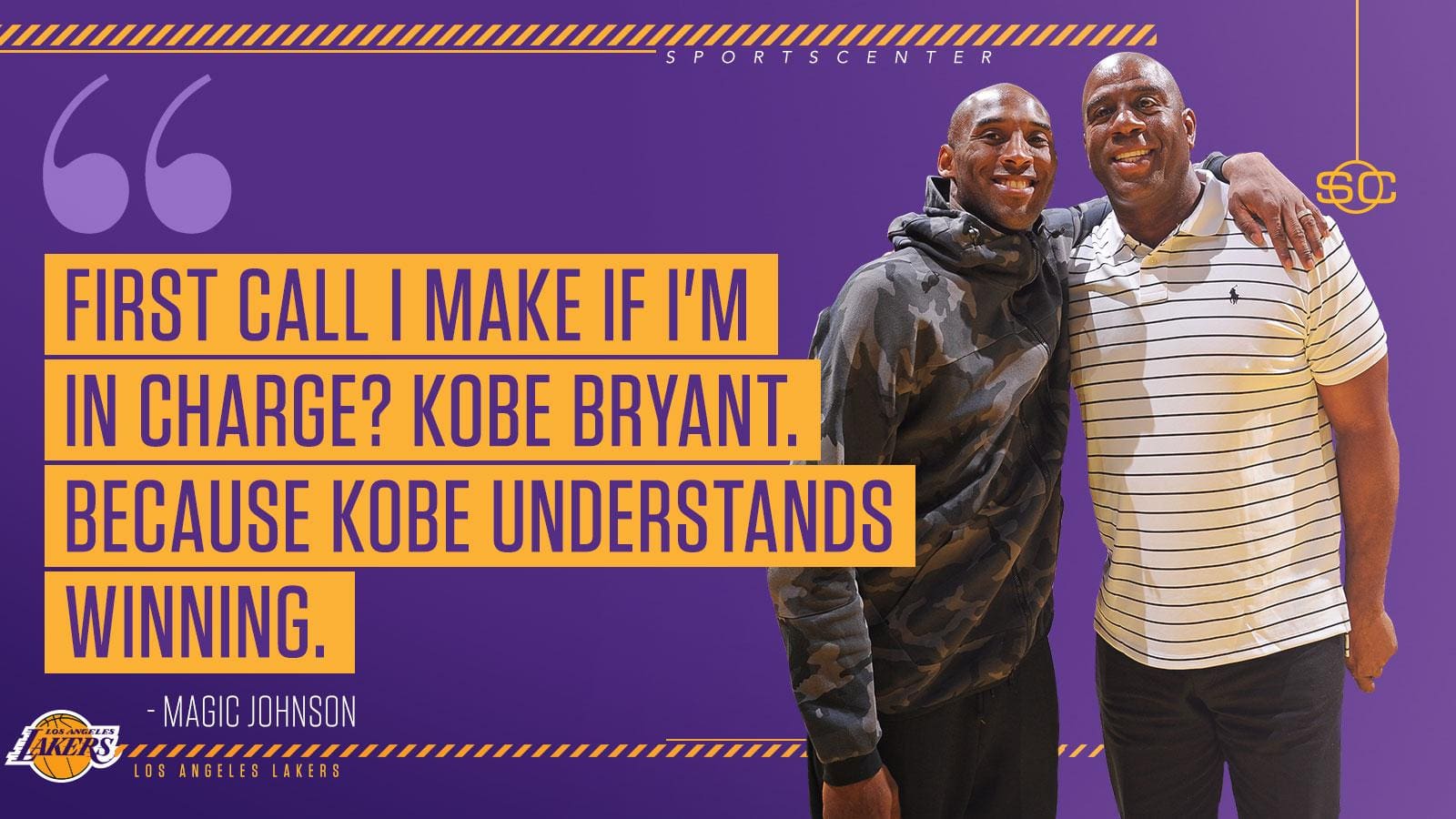Magic Johnson tells Lakers to promote him, hire Kobe Bryant