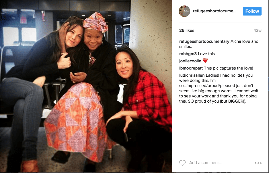 Emily Moore, Aicha Diop and Joyce Chen (Instagram: @refugeeshortdocumentary)