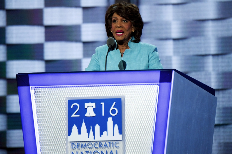 Philadelphia, PA/USA July 27, 2016: Congresswoman Maxine Waters addresses the Democratic National Committee Convention. (Photo Credit: Gregory Reed)