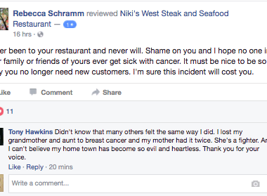 Atlanta man supporting breast cancer kicked out of Alabama restaurant