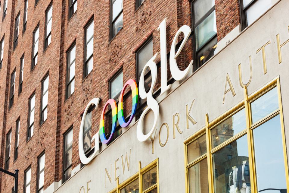 New York City, Usa - July 11, 2015: Exterior view of a Google headquarters building. Google is a multinational corporation specializing in Internet-related services and products. (Photo Credit: Antonio Gravante)