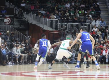 Monica Brown and family take over as the Hawks beat the Celtics