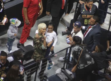 Monica Brown and family take over as the Hawks beat the Celtics