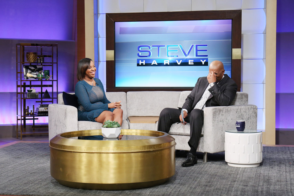 Steve Harvey and #UberBae (Photo Credit: Cristina Aguirre/NBC)