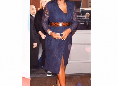 Serena Williams flaunts growing baby bump in sexy lace frock