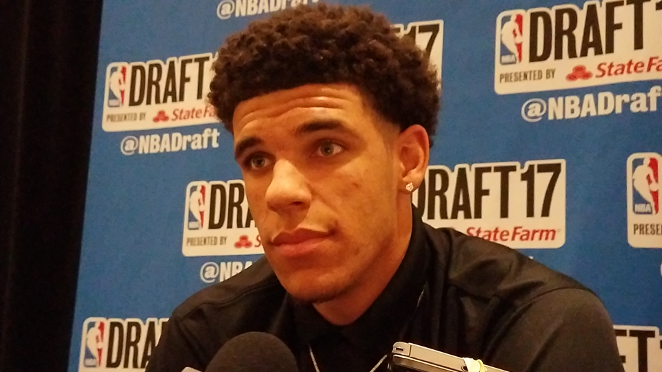 Lonzo Ball at media availability for 2017 NBA Draft prospects