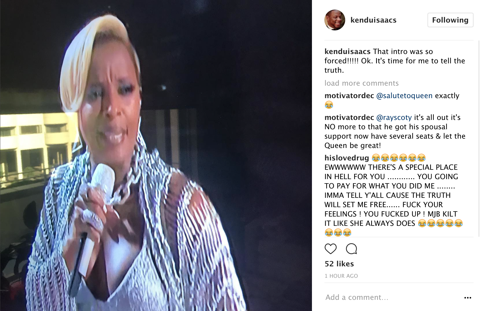 Kendu Isaacs calls out Mary J. Blige on social media during BET Awards