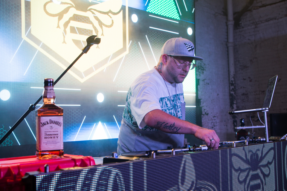 DJ Statik Selektah headlining Jack Daniel's Tennessee Honey Neighborhood Flavor in Bushwick (Photo courtesy of Flowers Communications Group)