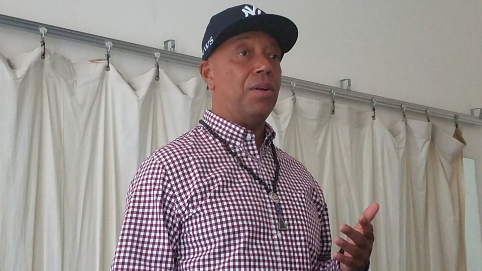 Russell Simmons discusses the documentary Romeo Is Bleeding (Photo by Derrel Jazz Johnson for Steed Media Service)