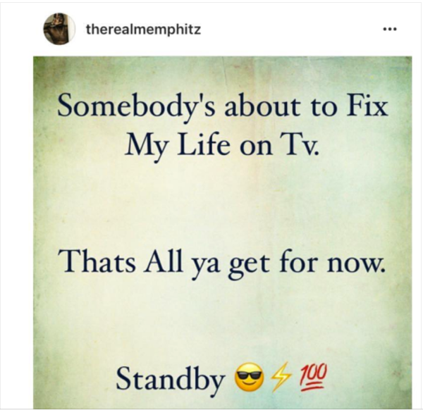 Memphitz seeking to rebound on Iyanla Vanzant's 'Fix My Life'