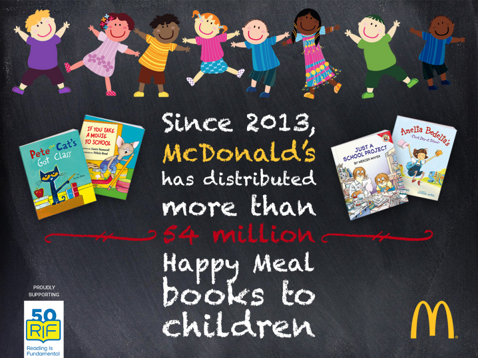 McDonald's is celebrating Literacy Month with children's books in Happy Meals