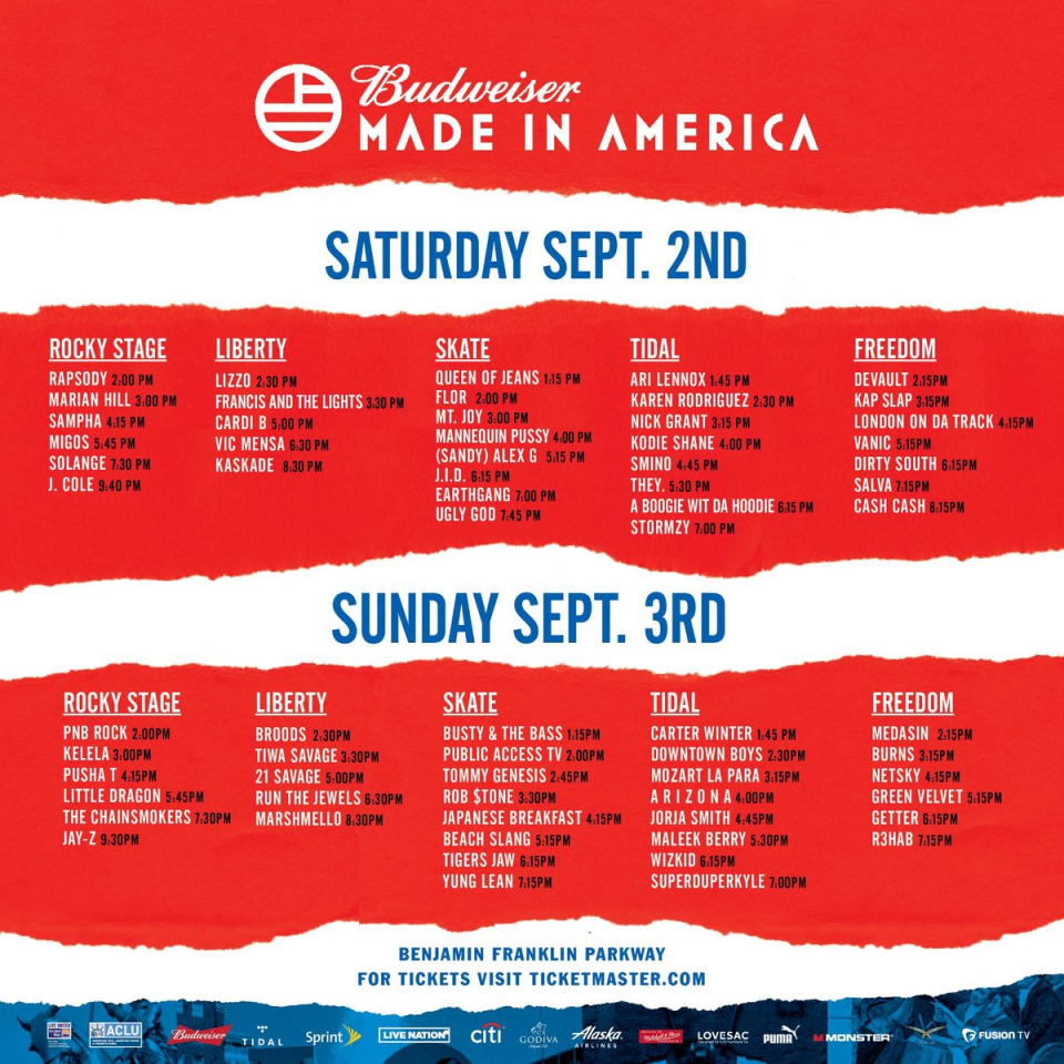 Made in America festival: All the acts you won't want to miss