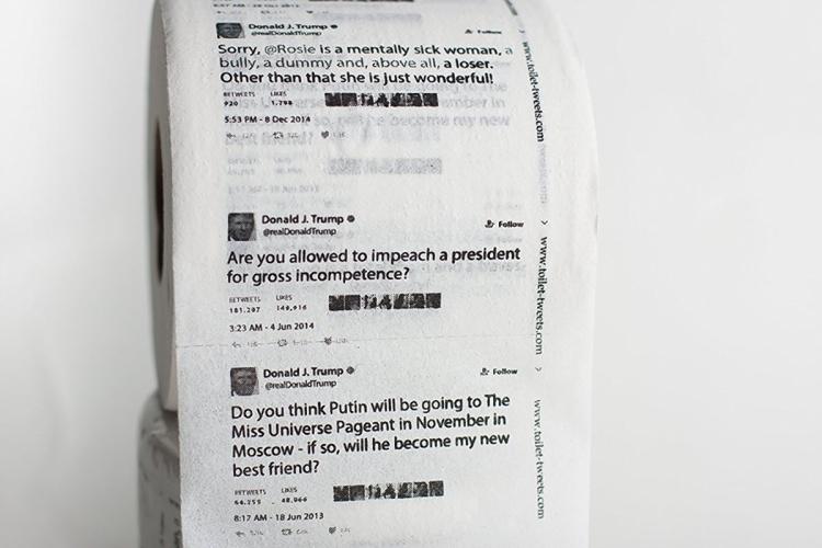 Toilet paper bearing Donald Trump's quotes has sold out