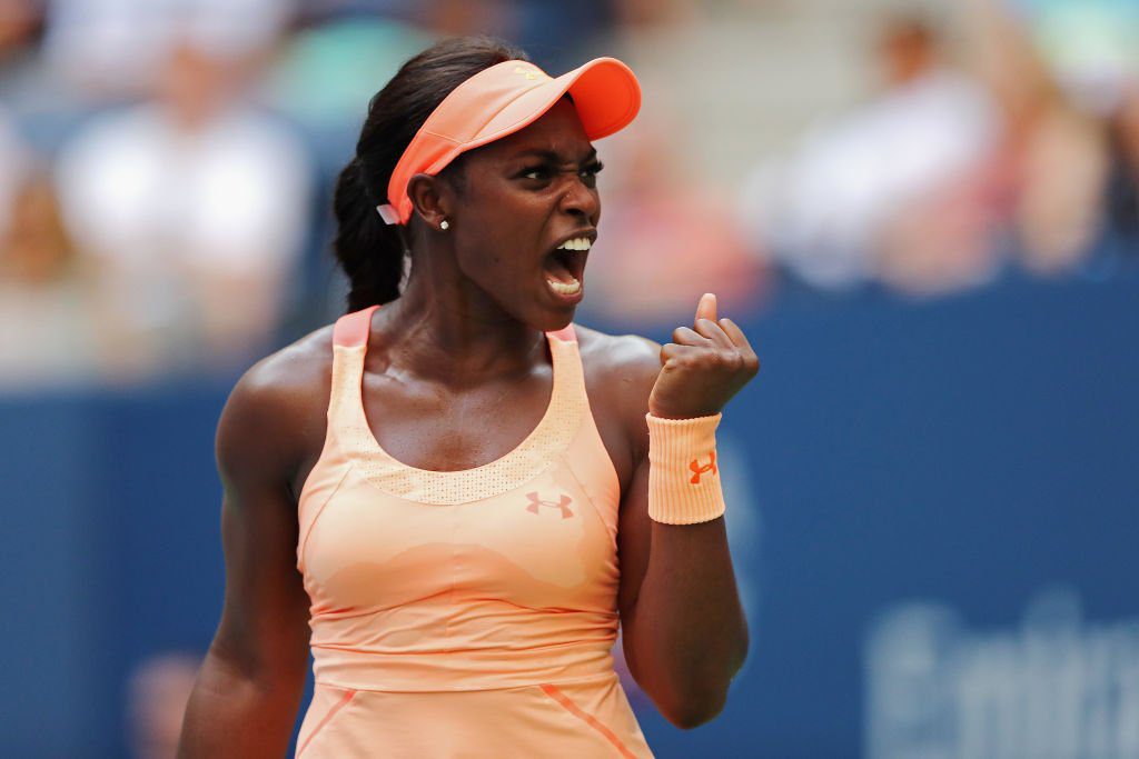 Sloane Stephens is fired up to be in the 2017 US Open semifinals (Photo by Twitter @usopen )