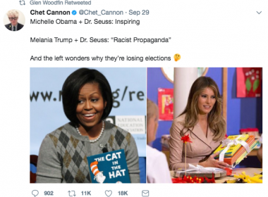 Michelle Obama gets dragged by Trump supporters for reading Dr. Seuss books