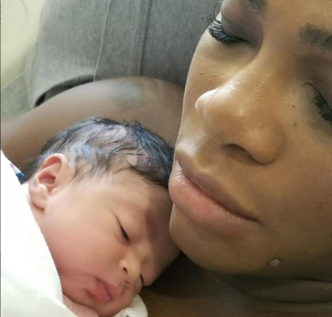 Serena Williams shares 1st photo of newborn baby