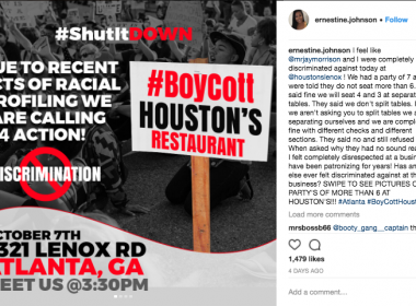 Atlanta: Houston's restaurant chain gets dragged for mistreating Blacks