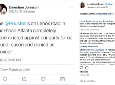 Atlanta: Houston's restaurant chain gets dragged for mistreating Blacks