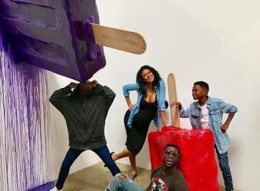 No drama here: Kevin Hart and Eniko Parrish share a laugh amid cheating scandal