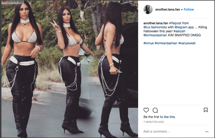 Kim Kardashian dresses as R&B singer Aaliyah for Halloween, yeah or nah?