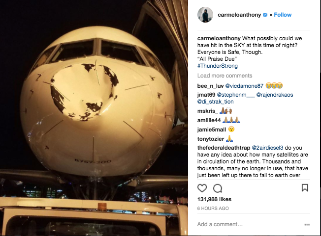 Was NBA's plane involved in a crash with a UFO? Players share photos