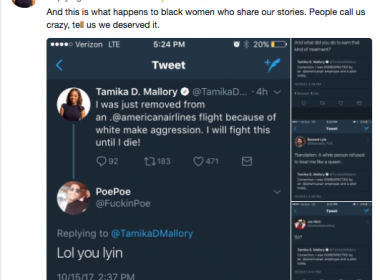 Activist Tamika Mallory kicked off American Airlines flight by pilot