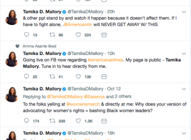 Activist Tamika Mallory kicked off American Airlines flight by pilot