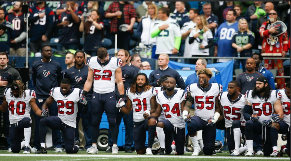 Houston Texans answer owner Bob McNair's 'inmate' comment by kneeling (video)