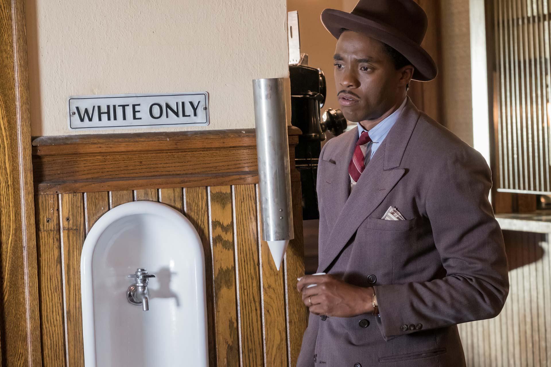 Chadwick Boseman is Thurgood Marshall in the film 'Marshall'