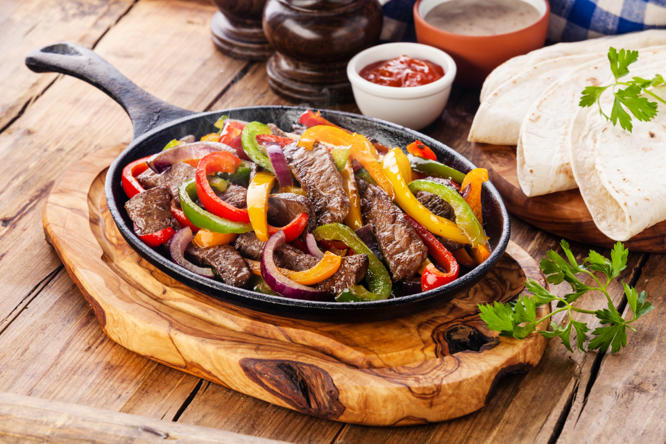 Beef fajitas