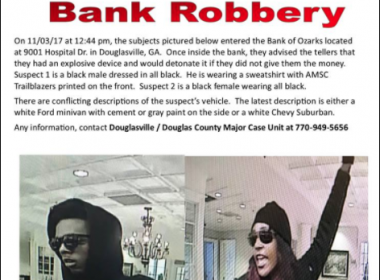 Young Black couple on a bank robbing spree in Atlanta area for street justice