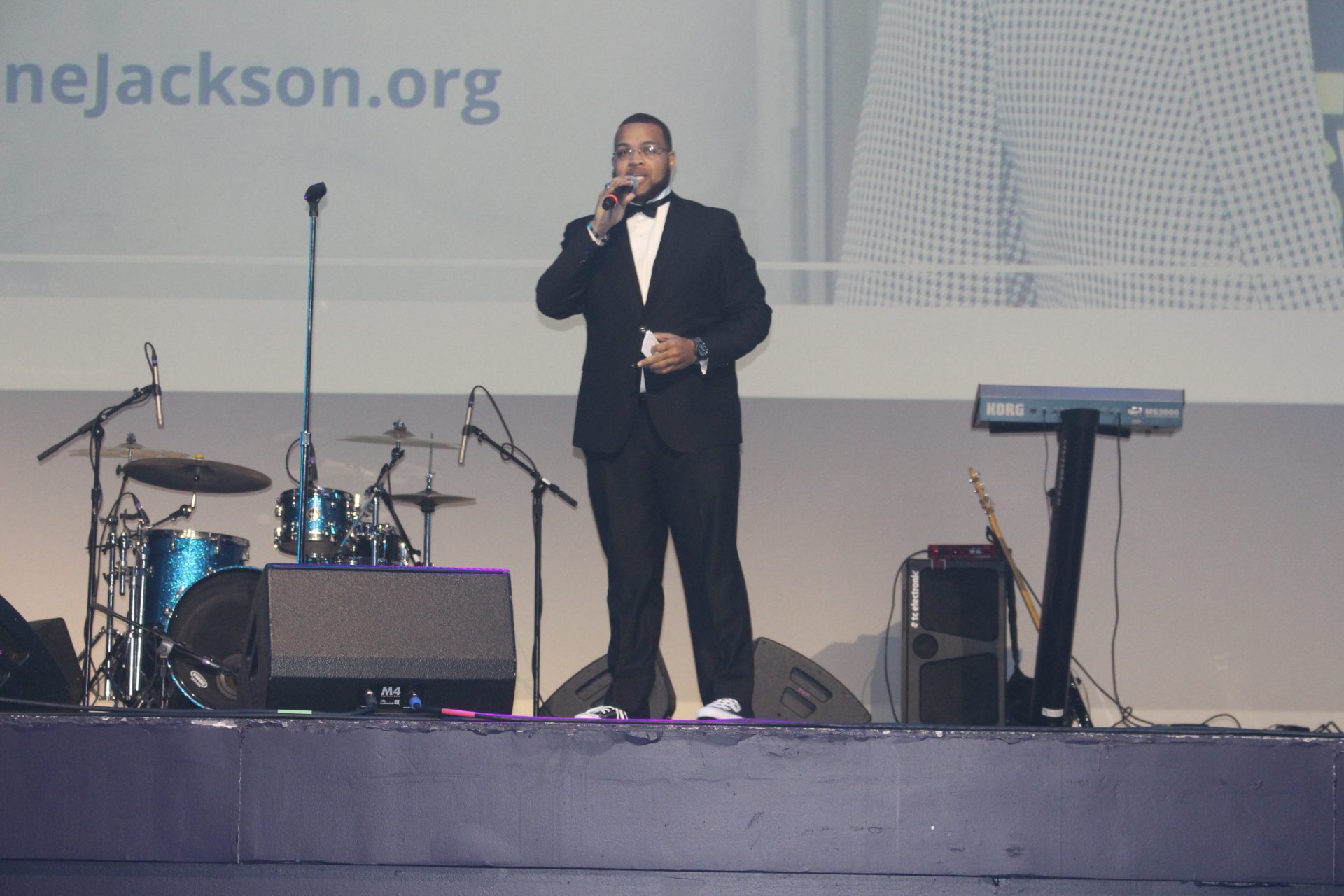 Tux and Chucks emcee on community fundraising and youth