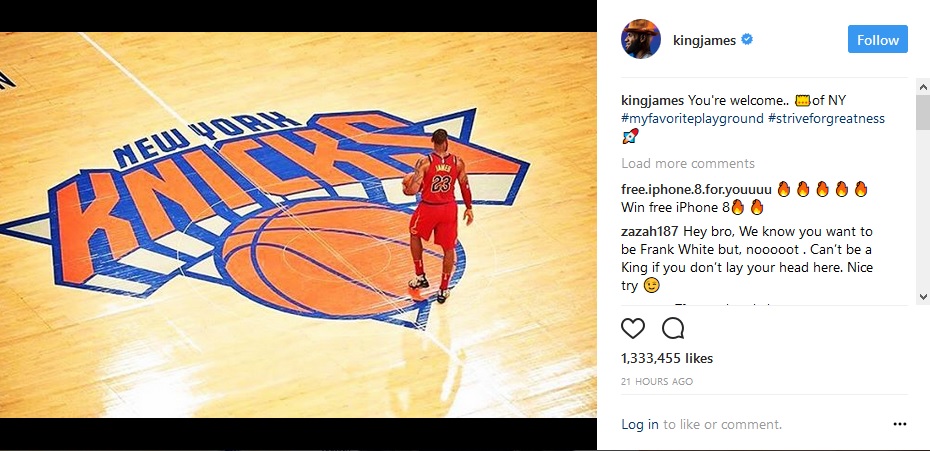 LeBron James isn't actually the King of New York