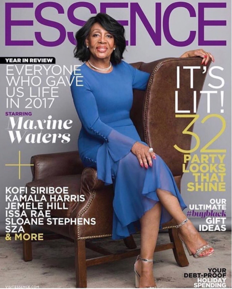 Auntie Maxine Waters declares 'Impeach 45,' graces 'Essence' cover