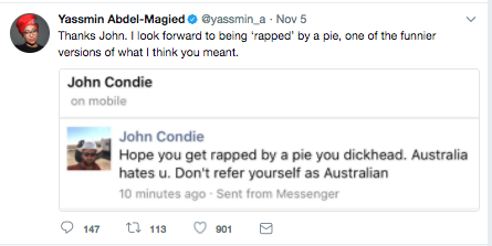 Details of strategic shaming of Muslim activist Yassmin Abdel-Magied