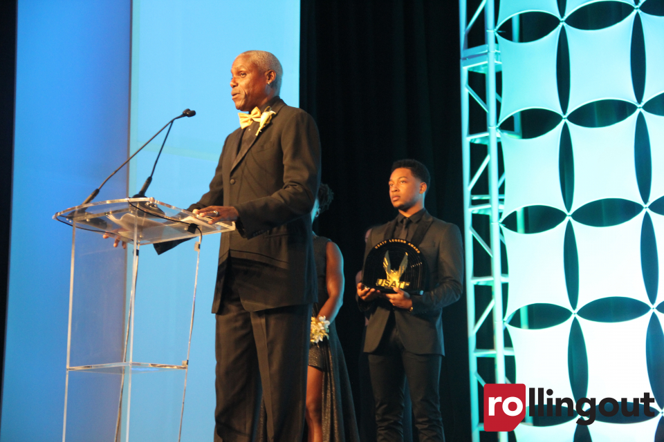 Angela Simmons, Allyson Felix and track stars honor Carl Lewis at USATF gala