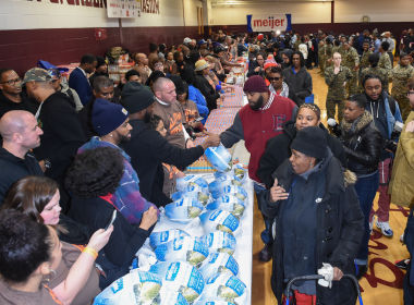 Big Sean and other celebrity guests pass out 5K turkeys at All-Star Giveback