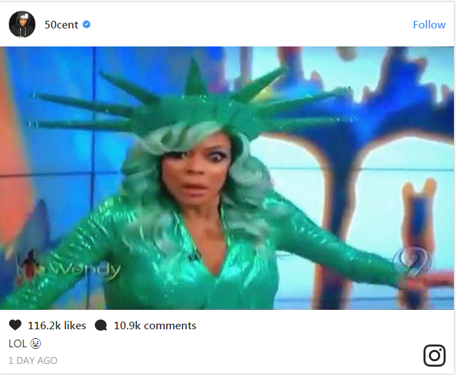 50 Cent has fun mocking Wendy Williams' fainting spell
