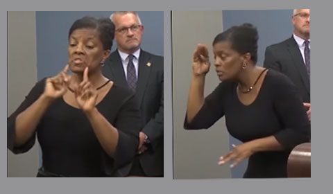 Fake sign language interpreter crashes Tampa killer press conference