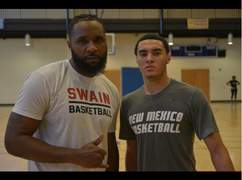 Robert Swain, Dru Drinnon (University of New Mexico commit) Photo Credit @swain_basketball IG