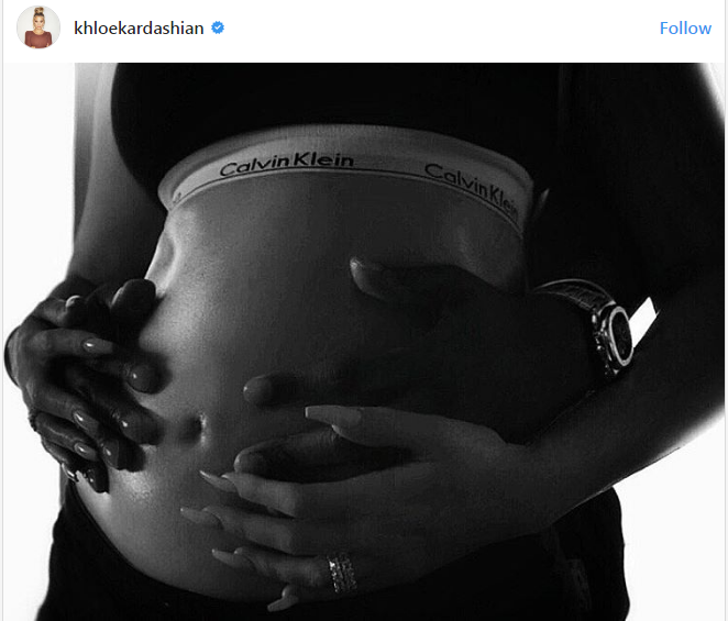 Khloe Kardashian finally reveals baby bump