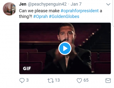 Twitter reacts to Oprah's moving acceptance speech at Golden Globes