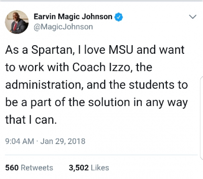 Magic Johnson demands Michigan State be accountable for sexual assaults