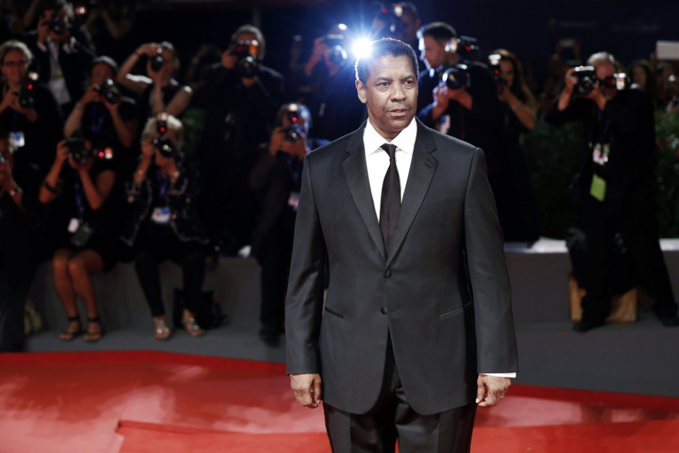 Denzel Washington attends the premiere of 'The Magnificent Seven' during the 73rd Venice Film Festival on September 10, 2016 in Venice, Italy. (Photo Credit: Andrea Raffin)