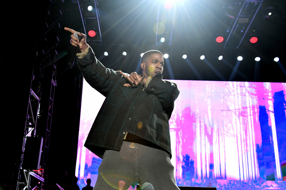 Kanye, Childish Gambino perform at adidas 747 Warehouse at NBA All-Star weekend