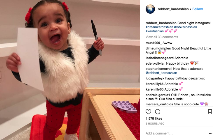 Cute baby alert! Father-daughter duo Rob and Dream Kardashian - Rolling Out